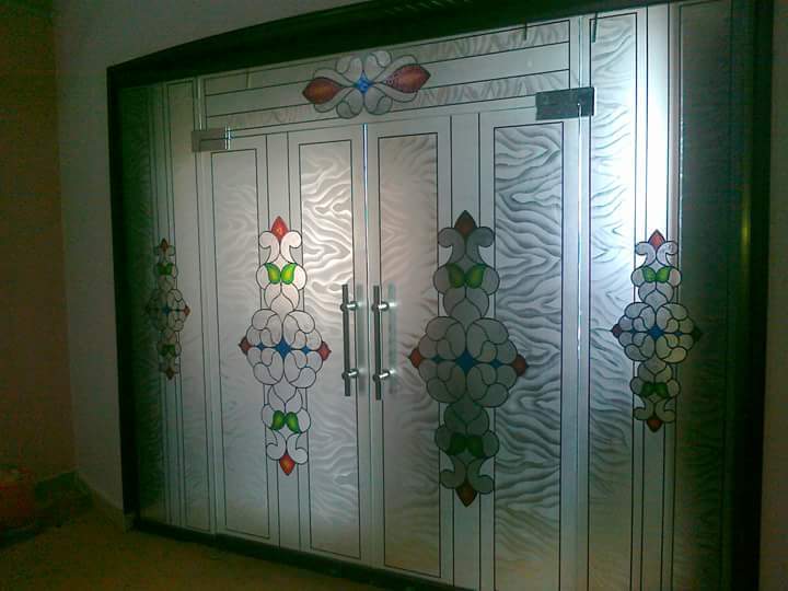 White Stained Glass Wardrobe
